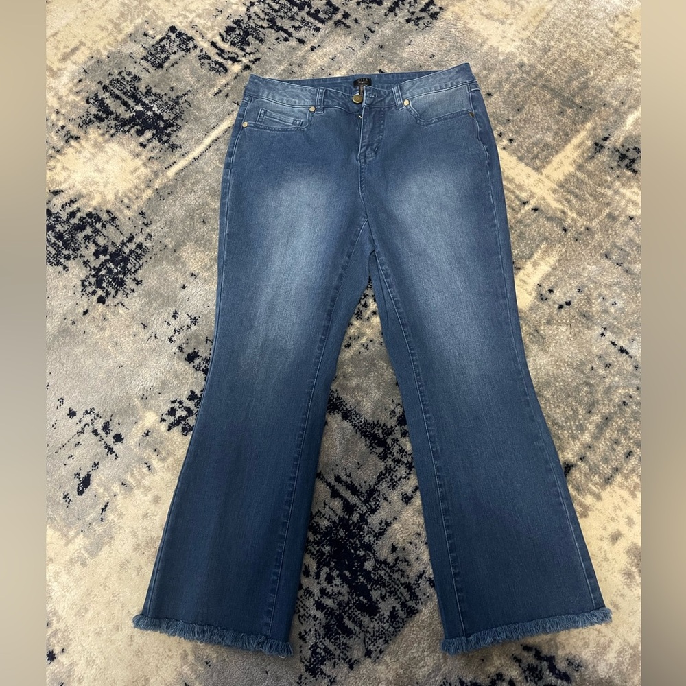 Gill Blue Flare Wide Leg Jeans